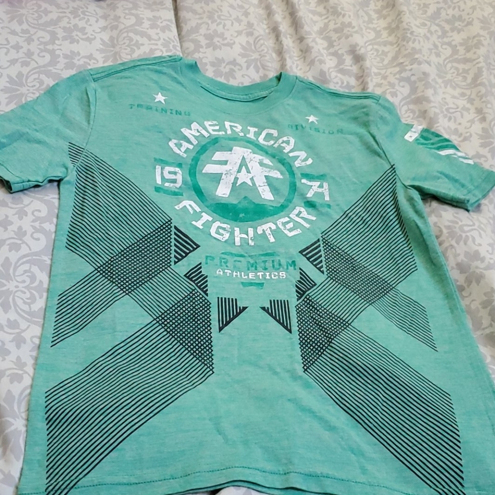 American fighter tee Green